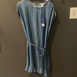 NWT Popsugar size large sleeveless denim look dress